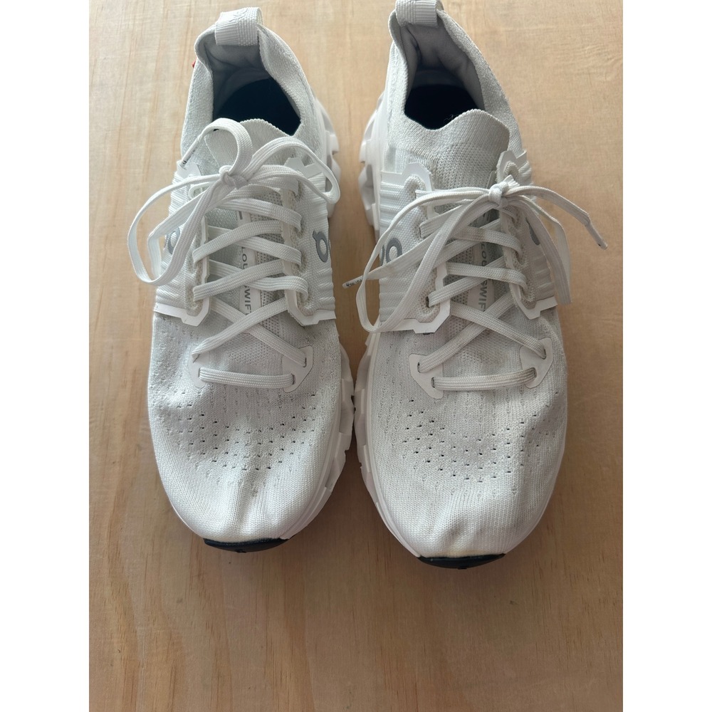 On Cloudswift Womens Running Shoes All White Mesh Sneakers Low Top 41.99582